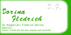 dorina fledrich business card